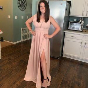 Lulus Heavenly Hues Blush Maxi Dress